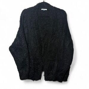 American Eagle Black Fuzzy Oversized Cardigan Sweater Women’s L
